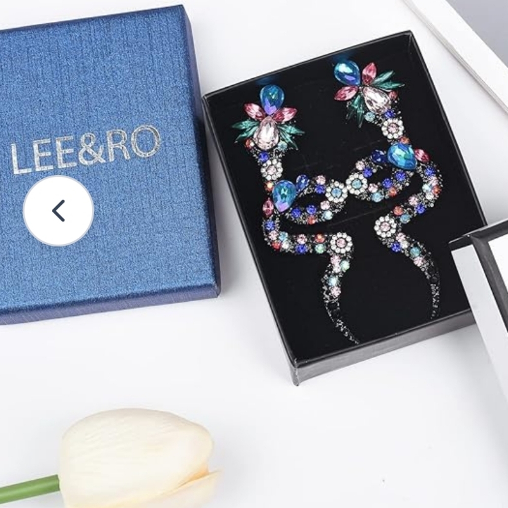Lee&Ro Statement Snake Earrings